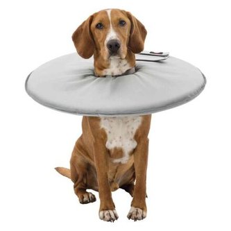 Ochranný měkký límec "disk", polyester/pěna, šedá - XS: obvod krku: 23-27 cm/ 13 cm