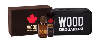 Dsquared2 Wood toaletní voda 100 ml + sprchový gel 100 ml + kosmetická taška