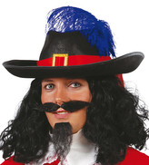 Mušketýrský klobouk pro dospělé - černý