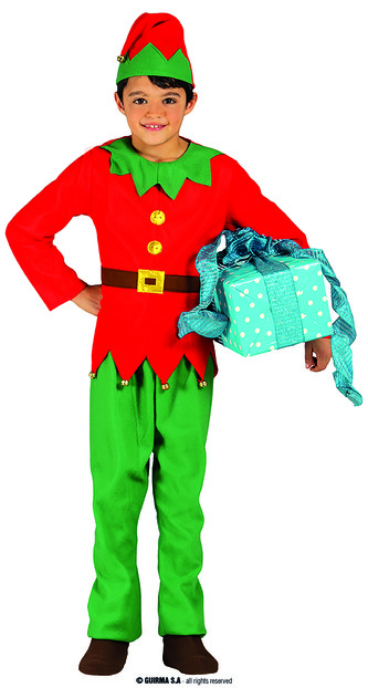 Vánoční skřítek dětský kostým 5-6 let