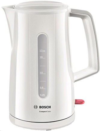BOSCH TWK3A011 rychlovarná konvice, 1.7 l, 2400 W, šedá