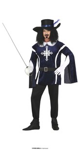 Mušketýr pánský kostým modrý L 52/54