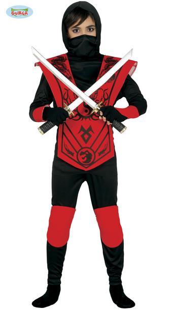 Červený Ninja dětský kostým 5-6 let