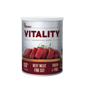 Akinu VITALITY Hovězí jemně krájená svalovina pro kočky 400g