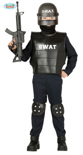 Policista SWAT kostým dětský 7-9 let