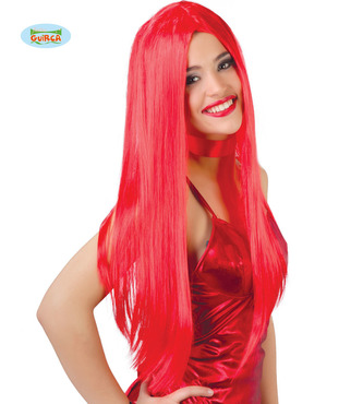 Paruka dlouhá červená