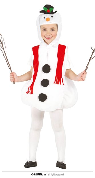 Malý sněhulák kostým 7-9 let