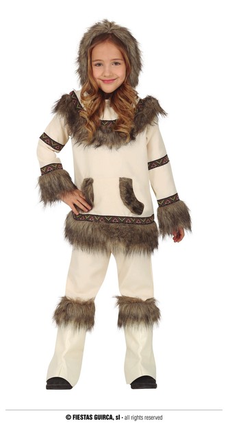 Eskymák/Eskymačka kostým dětský 7-9 let