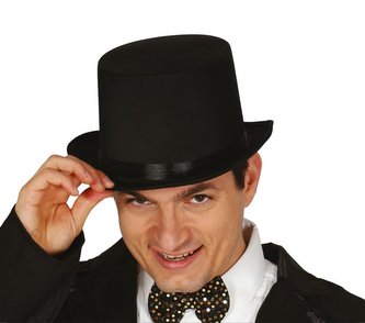 Černý klobouk 100% plst