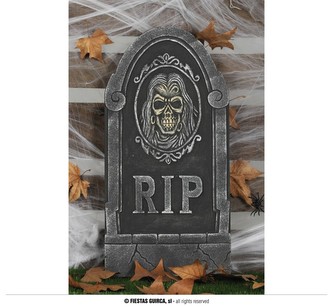 RIP náhrobní kámen s lebkou 33x65 cm