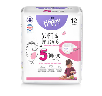 Bella Happy dětské pleny 5 JUNIOR 11-18 kg 12 ks