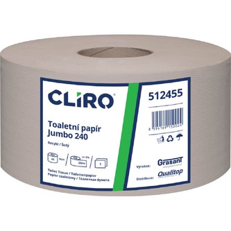 Toaletní papír JUMBO 240mm recykl 1vr. - 6 rolí