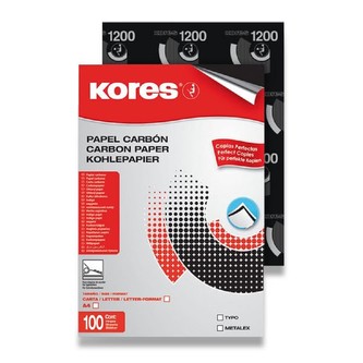 Uhlový papír KORES Carbonet černý 100l.