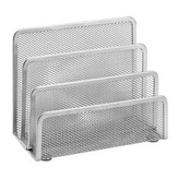 Drátěný stojan na dopisy, stříbrný