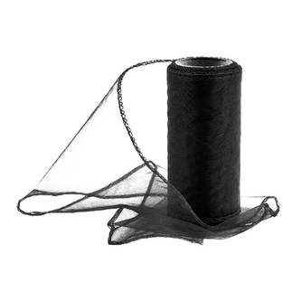 Organza 12 cm/10y černá