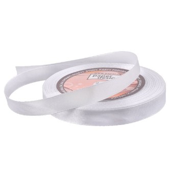 Stuha saténová 12 mm/32 m - bílá