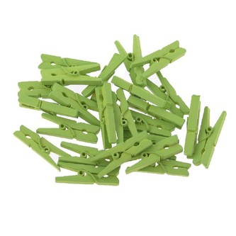 Kolíčky dřevěné zelené 3 cm 24 ks