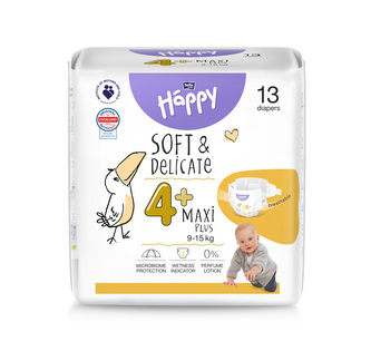 Bella Happy dětské pleny 4+ MAXI plus 9-15 kg 13 ks