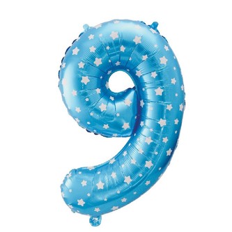 Nafukovací číslice '9' modrá 61 cm