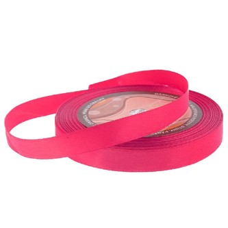 Stuha saténová 12 mm/32 m - tmavě růžová
