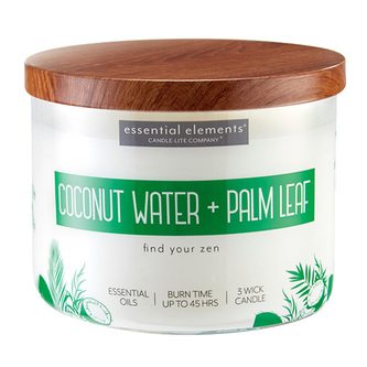 Svíčka oválná váza Candle-lite, Kokosová voda a palmový list, 418g