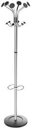 Stojanový věšák, kovová tyč, plastové koncovky, ALBA, "Chromy", chromový
