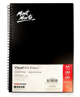 Mont Marte spirálový kreslicí blok, bílý papír, 110g/m2, A3, č.0002, 60 listů