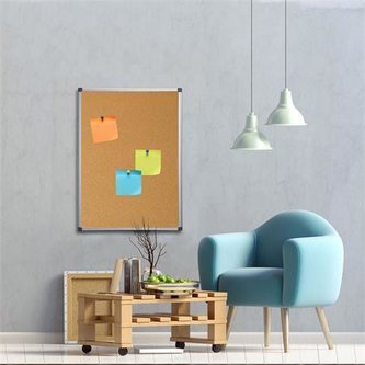 Korková tabule, 90x120cm, hliníkový rám, VICTORIA