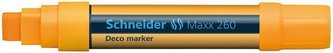 Křídový popisovač "Maxx 260", oranžová, 2-15mm, tekutý, SCHNEIDER