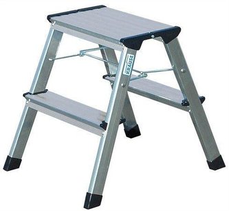 Schůdky, 2x2 schody, hliníkové, KRAUSE "Treppy"