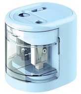 Stolní ořezávátko "PS12-USB", modrá, 2 otvory, baterie/ USB, RAPESCO