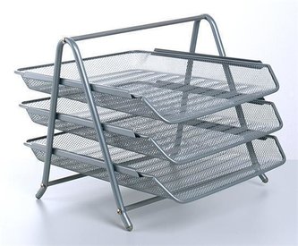 Odkladač drátěný, stříbrná, 3-dílný, VICTORIA