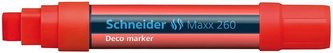 Křídový popisovač "Maxx 260", červená, 2-15mm, tekutý, SCHNEIDER