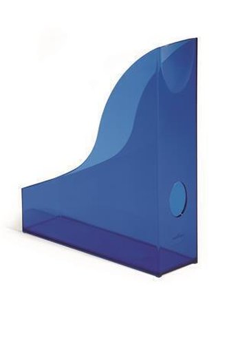 Stojan na časopisy "Basic", transparentní modrá, plast, 73 mm, DURABLE