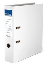 Pákový pořadač "Basic", bílý, 75 mm, A4, s ochranným spodním kováním, PP/karton, VICTORIA