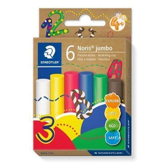Modelína "Noris® Jumbo 842", 6 barev, STAEDTLER 842 C6