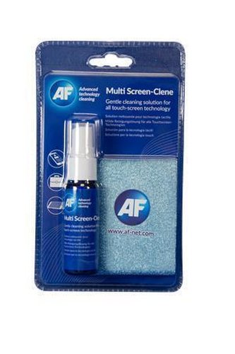 Čistící sprej na dotykové displeje, v utěrkou z mikrovlákna, 20 ml, AF "Multi Screen-Clene"