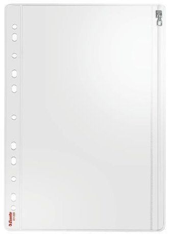 Euroobaly "Zip", se zipem, čirá, A4, 200 mikronů, ESSELTE