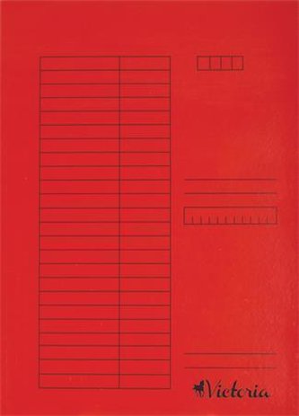 Desky s chlopněmi, červené, karton, A4, VICTORIA