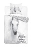 DETEXPOL Povlečení Kůň white  Bavlna, 140/200, 70/80 cm