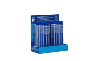 Grafitová tužka "Signetta", displej/184 ks, trojhranná, HB,B,2B, ICO