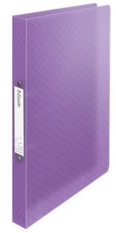 Desky kroužkové "Colour`Breeze", levandulová, 25 mm, A4, PP, 2 kroužky, ESSELTE 628436