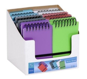 Blok "Propyglass", různé barvy, kroužková vazba, 75x125mm, VIQUEL