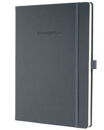 Exkluzivní zápisník "Conceptum", šedá, A4, linkovaný, 97 listů, tvrdé desky, SIGEL CO649