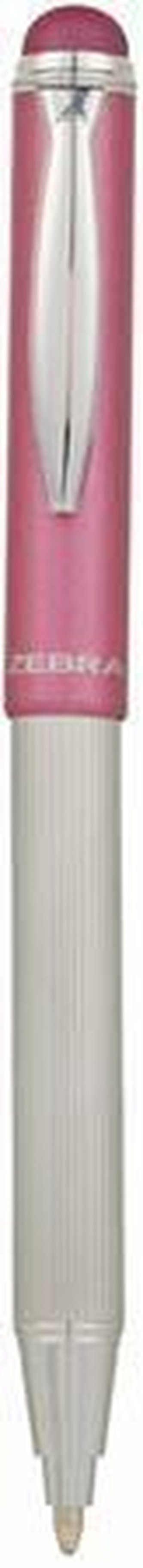 46617 Kuličkové pero "Telescopic Metal Stylus", modrá, 0,24 mm, teleskopické, kovové, růžové tělo, Z
