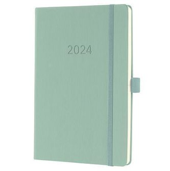 Diář "Conceptum", mint zelená, A5, týdenní, 2024, tvrdé desky, SIGEL C2472