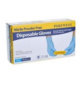 Ochranné rukavice, modrá, jednorázové, nitrilové, vel. M, 100 ks, nepudrované, A925BLUM