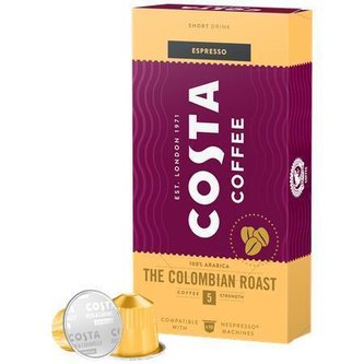 Kávové kapsle "The Colombian Roast", 10 ks, do kávovarů Nespresso®, COSTA Kávové kapsle "The Colombian Roast", 10 ks, do kávovarů Nespresso®, COSTA