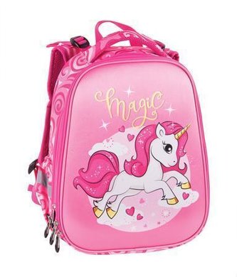 Batoh "Anatomic Cube Pink Magic", růžová-jednorožec, anatomický, PULSE 122152