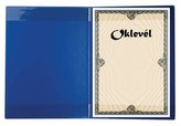 Obal na certifikáty plyšový, modrá, A4, VICTORIA